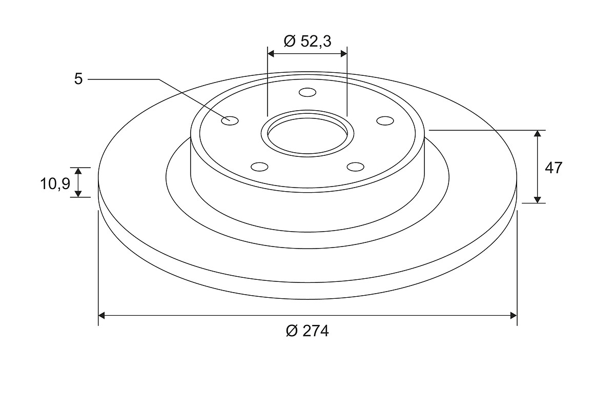 BRAKE DISC X1 WITH BRG REN LAGUNA II RR